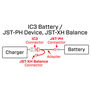 Adapter: IC3 Battery / JST-PH Device, JST-XH Balance