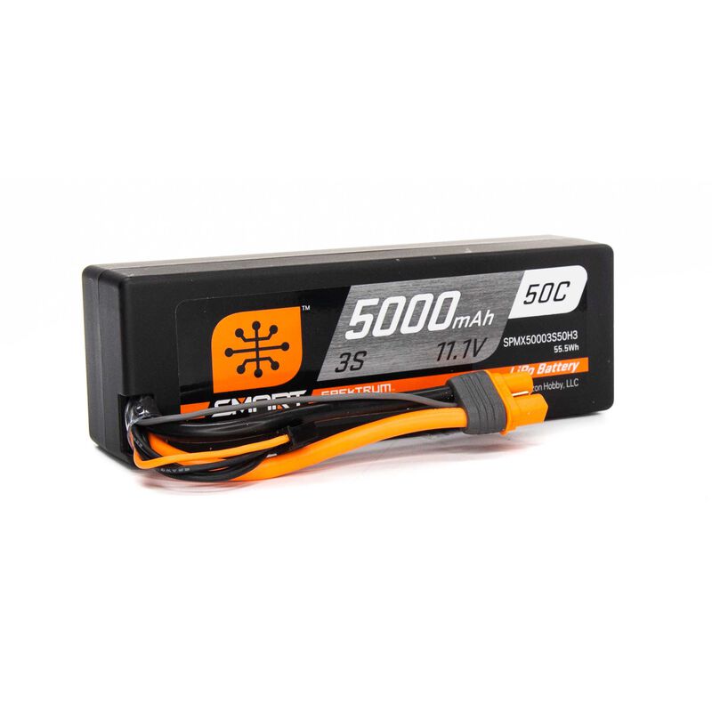 11.1V 5000mAh 3S 50C Smart Hardcase LiPo Battery: IC3