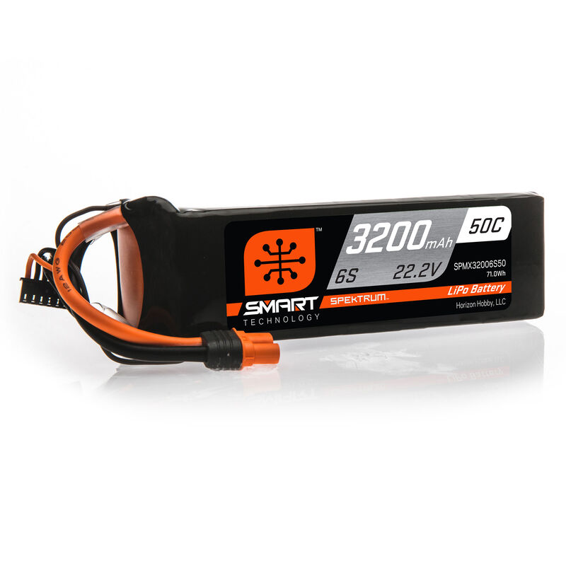 22.2V 3200mAh 6S 50C Smart LiPo Battery: IC5